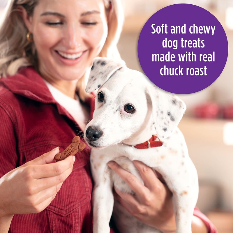 Milk-Bone Soft & Chewy Dog Treats, Beef & Filet Mignon Recipe, 5.6 Ounce (Pack of 10) Made with Real Chuck Roast - Image 3